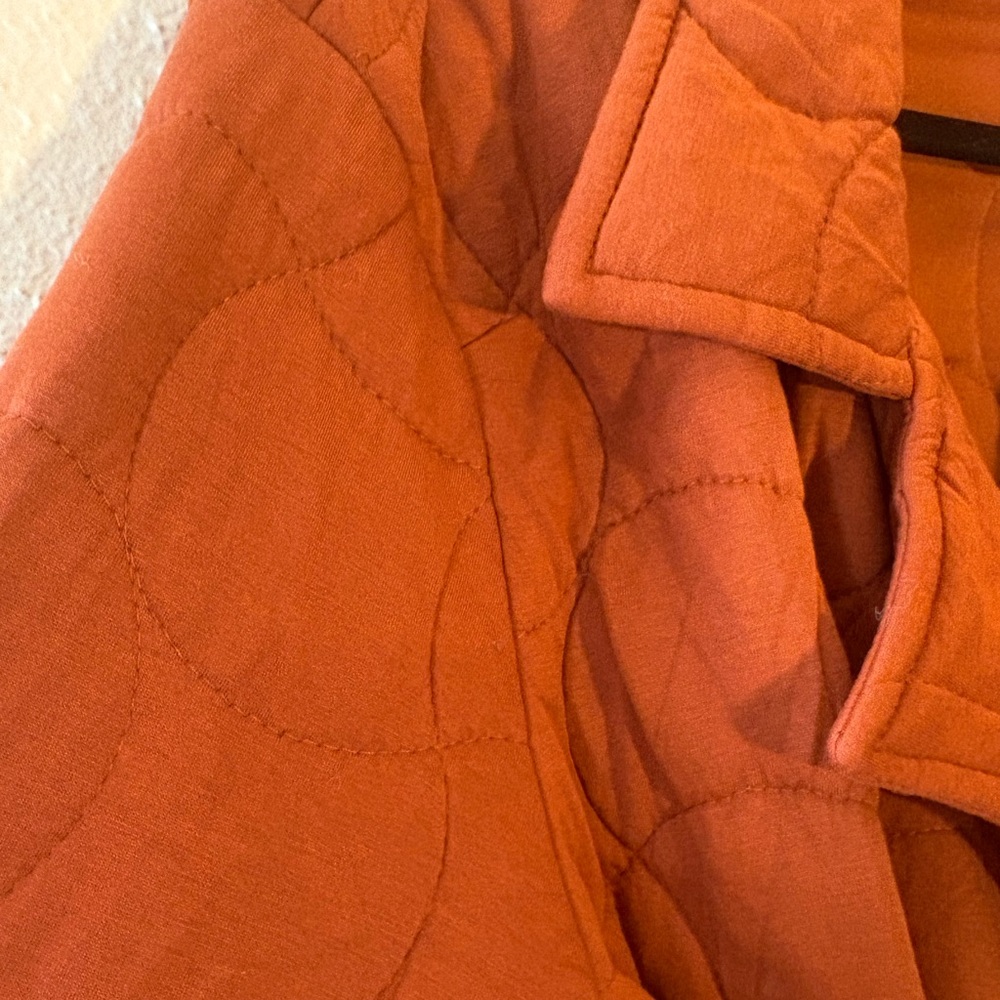 K. Jordan Orange Quilted Wrap Jacket Plus Size 1X - Picture 6 of 6